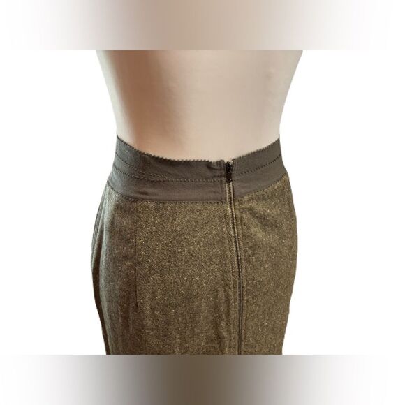 Stella McCartney Tweed Green Wool Blend Pencil Skirt | EU Size 44 | EUC - Picture 4 of 8